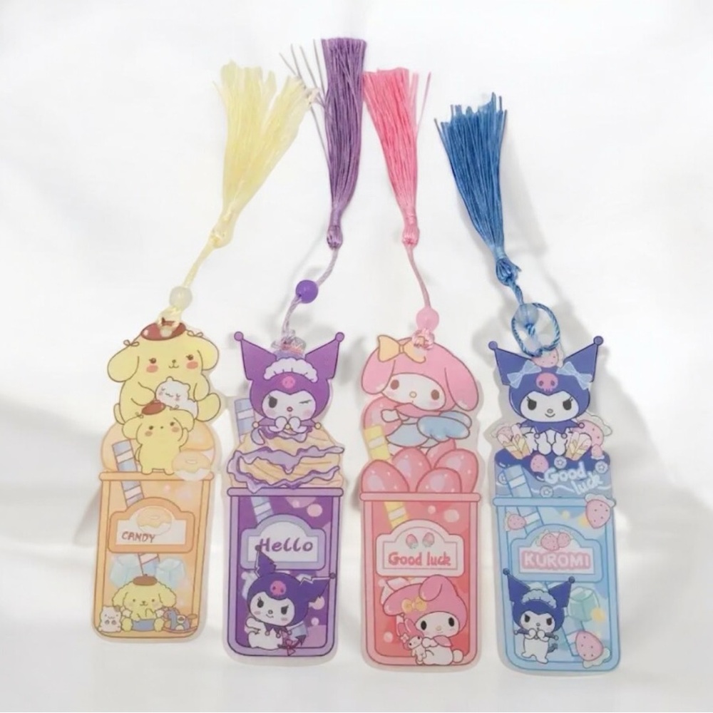 Sanrio Characters Transparent Frosted Tassel Bookmarks 4
